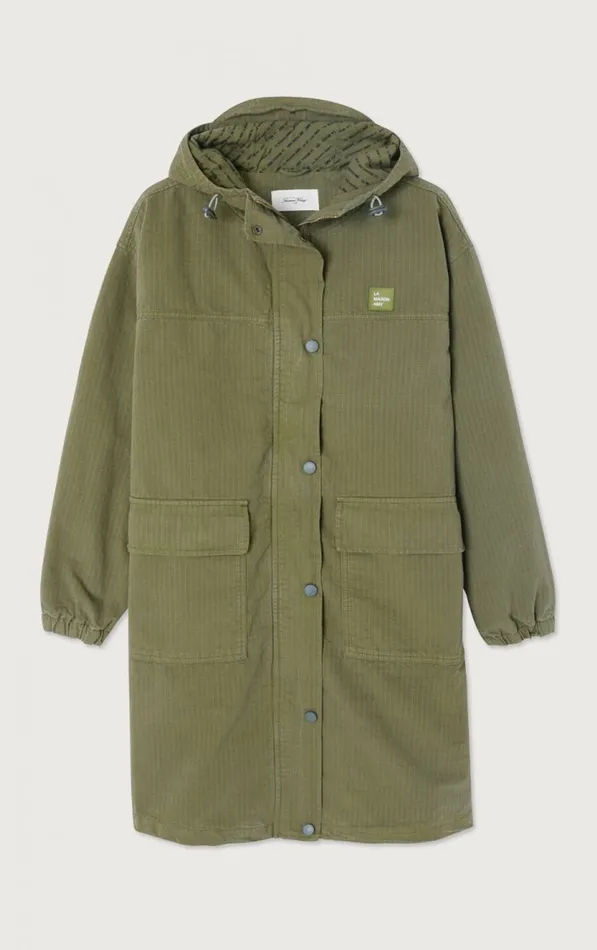 American Vintage Coats and Puffer Coats Women Parka Rygybay Khaki American Vintage Coats and Puffer Coats Women Parka Rygybay Khaki