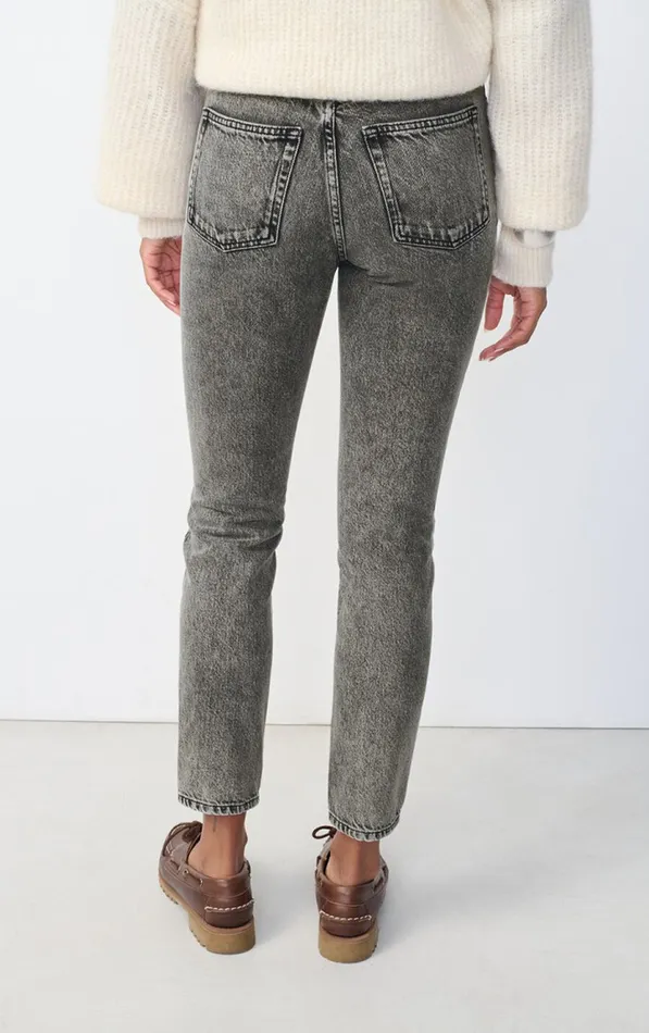 American Vintage Jeans Women Fitted Jeans Yopday Salt And Pepper