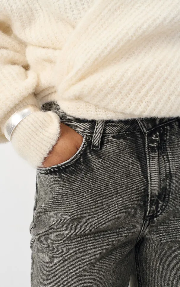 American Vintage Jeans Women Fitted Jeans Yopday Salt And Pepper