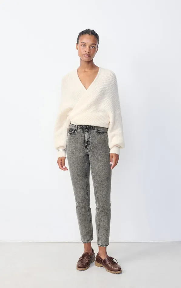 American Vintage Jeans Women Fitted Jeans Yopday Salt And Pepper