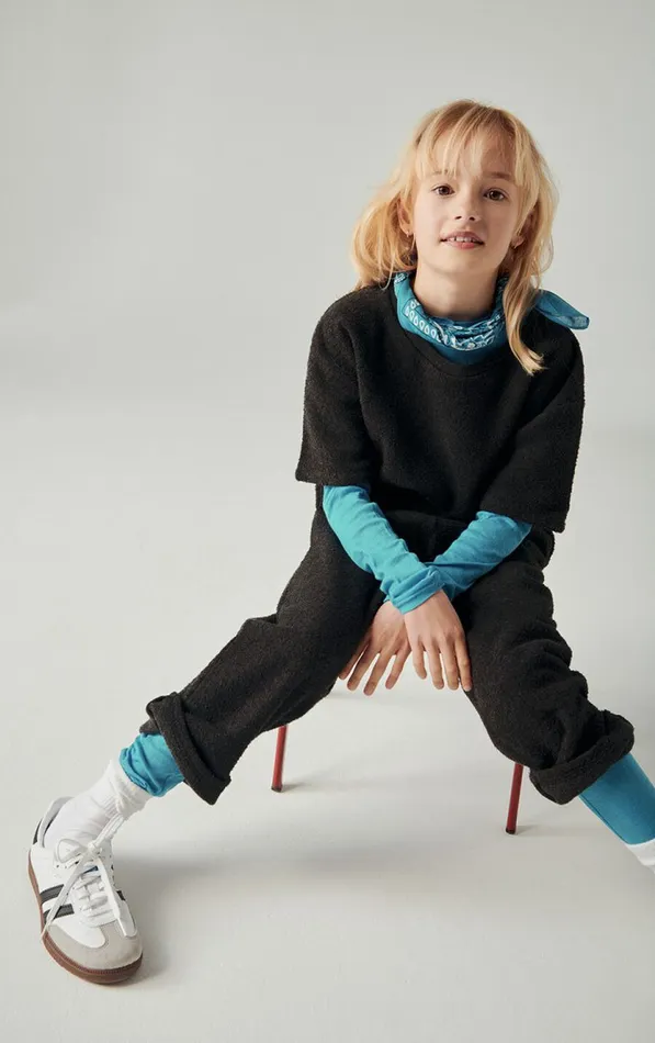 American Vintage Joggers Kids Joggers Bobypark Melange Charcoal
