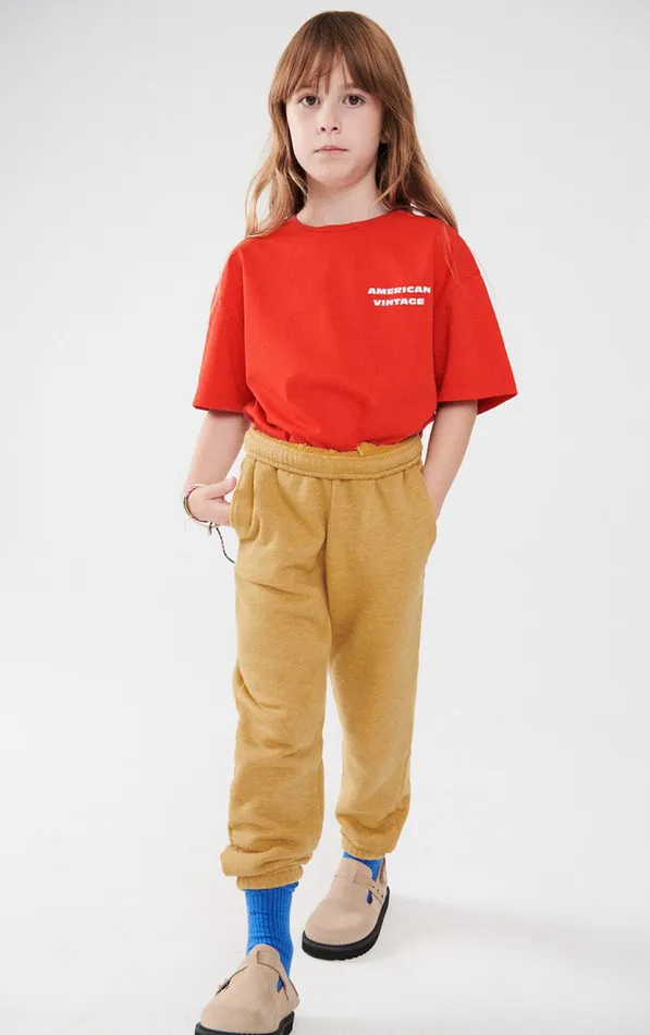 American Vintage Joggers Kids Joggers Doven Overdyed Curry American Vintage Joggers Kids Joggers Doven Overdyed Curry