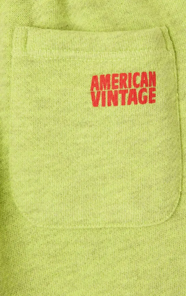 American Vintage Joggers Kids Joggers Doven Overdyed Fluorescent Yellow American Vintage Joggers Kids Joggers Doven Overdyed Fluorescent Yellow