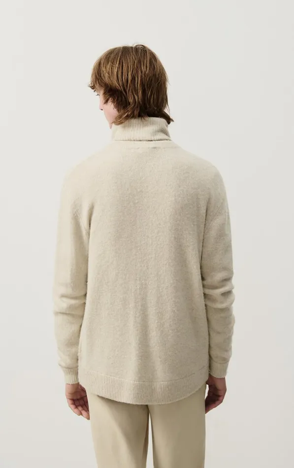 American Vintage Jumpers and Cardigans Men Cardigan Falyday Melange Biscuit American Vintage Jumpers and Cardigans Men Cardigan Falyday Melange Biscuit