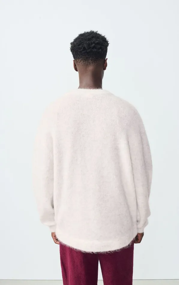 American Vintage Jumpers and Cardigans Men Cardigan Nuny Polar Melange American Vintage Jumpers and Cardigans Men Cardigan Nuny Polar Melange
