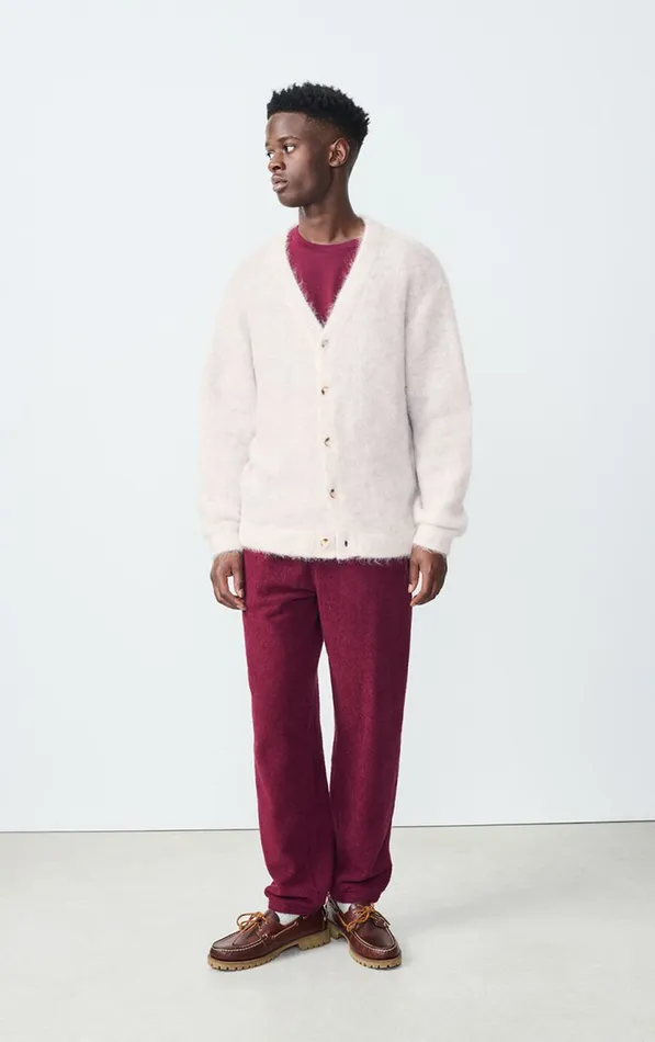 American Vintage Jumpers and Cardigans Men Cardigan Nuny Polar Melange American Vintage Jumpers and Cardigans Men Cardigan Nuny Polar Melange