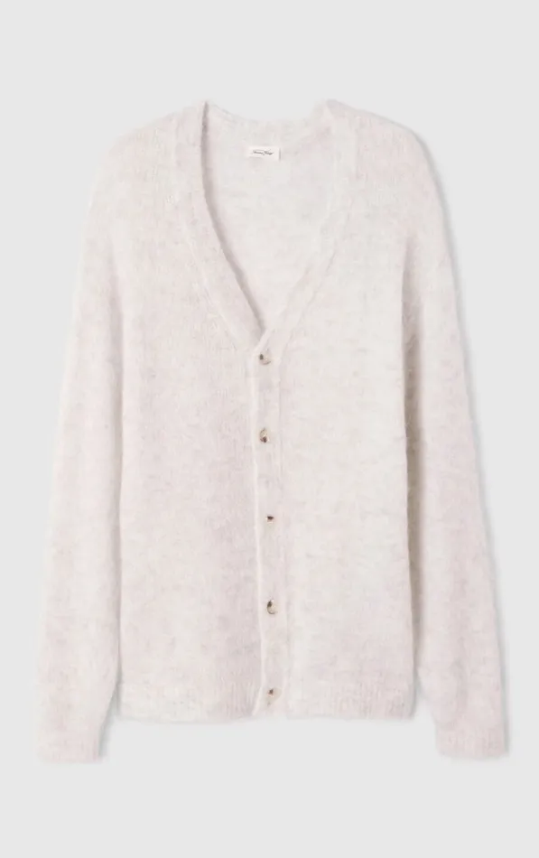 American Vintage Jumpers and Cardigans Men Cardigan Nuny Polar Melange American Vintage Jumpers and Cardigans Men Cardigan Nuny Polar Melange