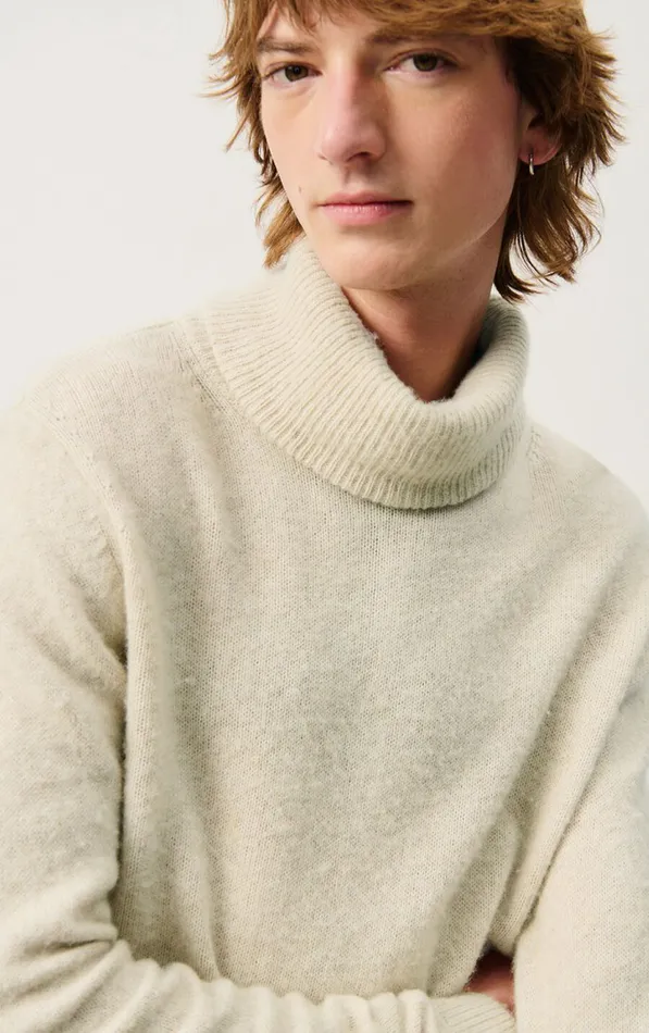American Vintage Jumpers and Cardigans Men Jumper Falyday Melange Biscuit American Vintage Jumpers and Cardigans Men Jumper Falyday Melange Biscuit