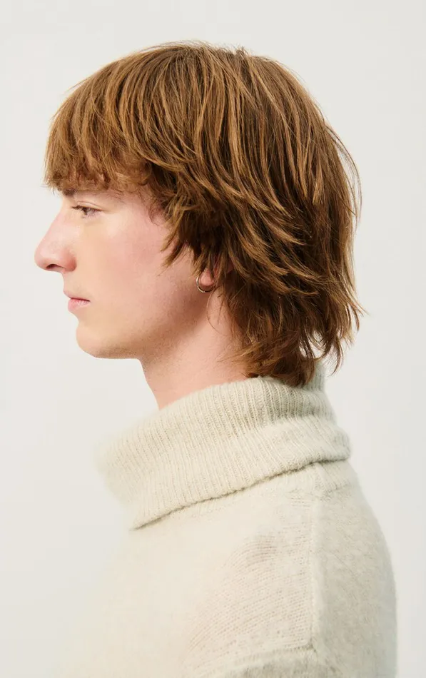 American Vintage Jumpers and Cardigans Men Jumper Falyday Melange Biscuit American Vintage Jumpers and Cardigans Men Jumper Falyday Melange Biscuit