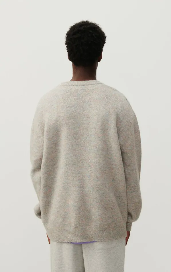 American Vintage Jumpers and Cardigans Men Jumper Pyatury Grey Multimelange American Vintage Jumpers and Cardigans Men Jumper Pyatury Grey Multimelange