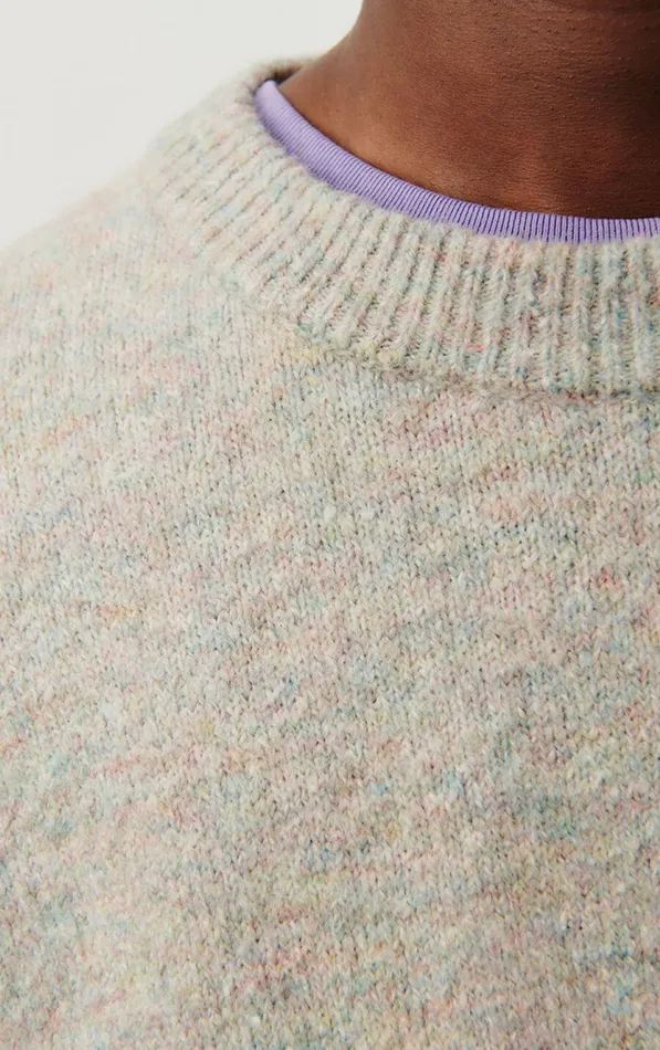 American Vintage Jumpers and Cardigans Men Jumper Pyatury Grey Multimelange American Vintage Jumpers and Cardigans Men Jumper Pyatury Grey Multimelange