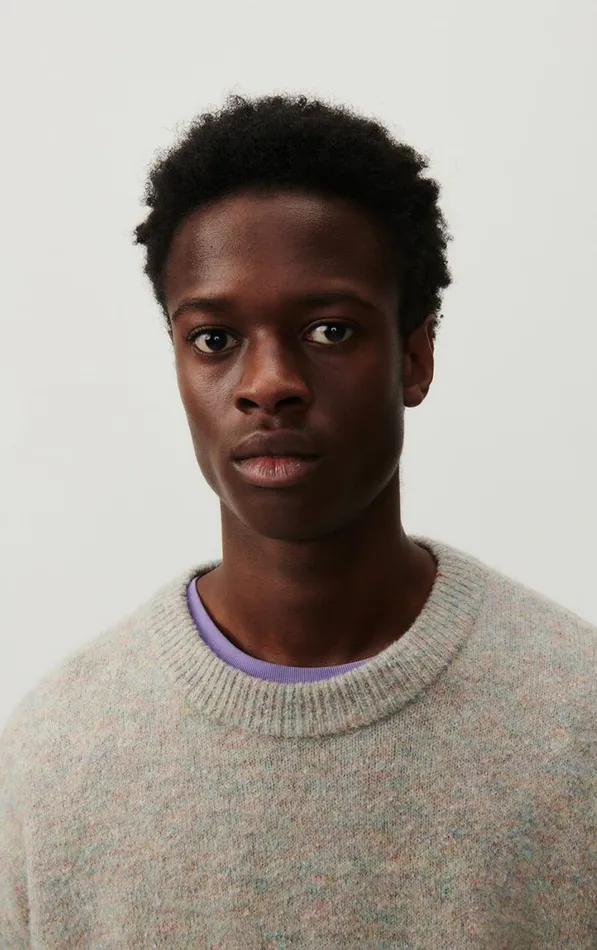 American Vintage Jumpers and Cardigans Men Jumper Pyatury Grey Multimelange American Vintage Jumpers and Cardigans Men Jumper Pyatury Grey Multimelange