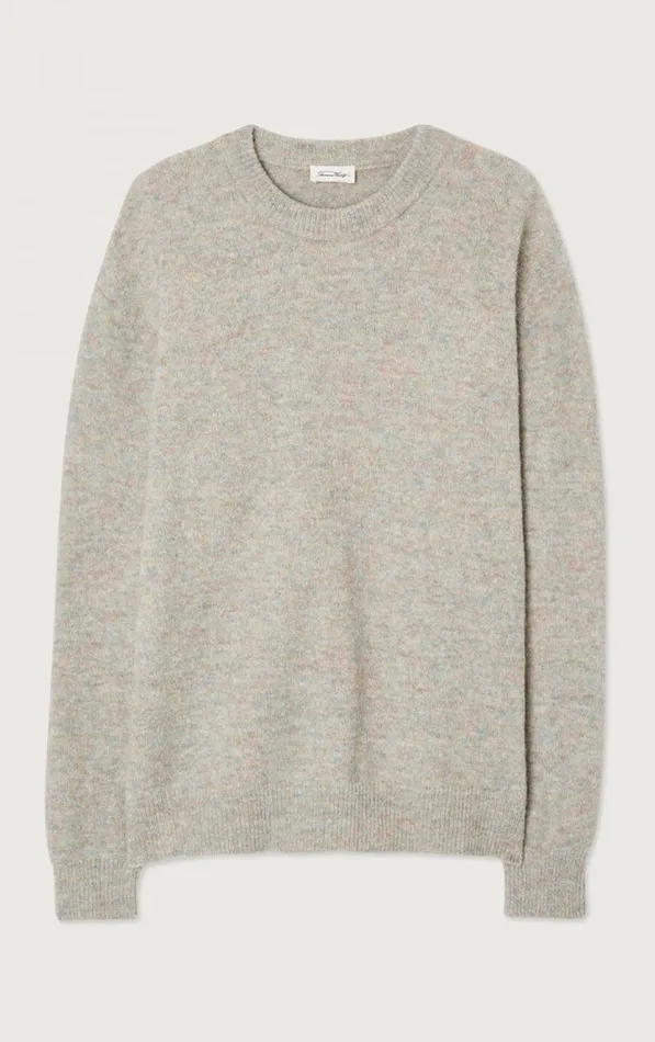 American Vintage Jumpers and Cardigans Men Jumper Pyatury Grey Multimelange American Vintage Jumpers and Cardigans Men Jumper Pyatury Grey Multimelange