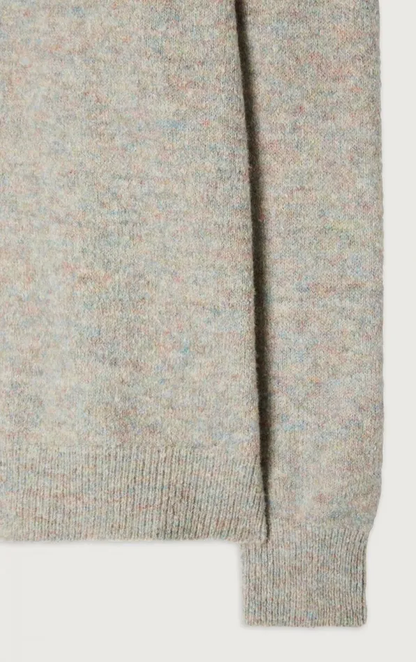 American Vintage Jumpers and Cardigans Men Jumper Pyatury Grey Multimelange American Vintage Jumpers and Cardigans Men Jumper Pyatury Grey Multimelange
