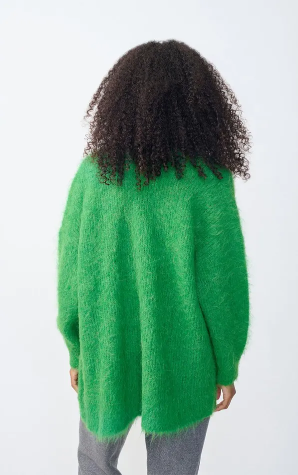 American Vintage Jumpers and Cardigans Women Cardigan Bymi Melange Clover American Vintage Jumpers and Cardigans Women Cardigan Bymi Melange Clover