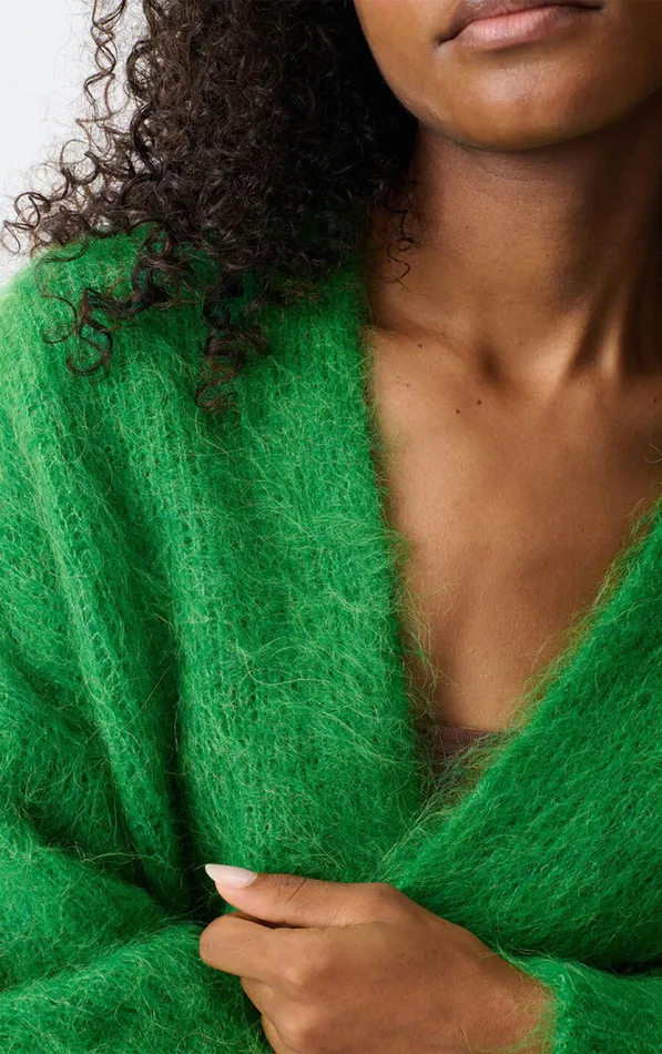 American Vintage Jumpers and Cardigans Women Cardigan Bymi Melange Clover American Vintage Jumpers and Cardigans Women Cardigan Bymi Melange Clover