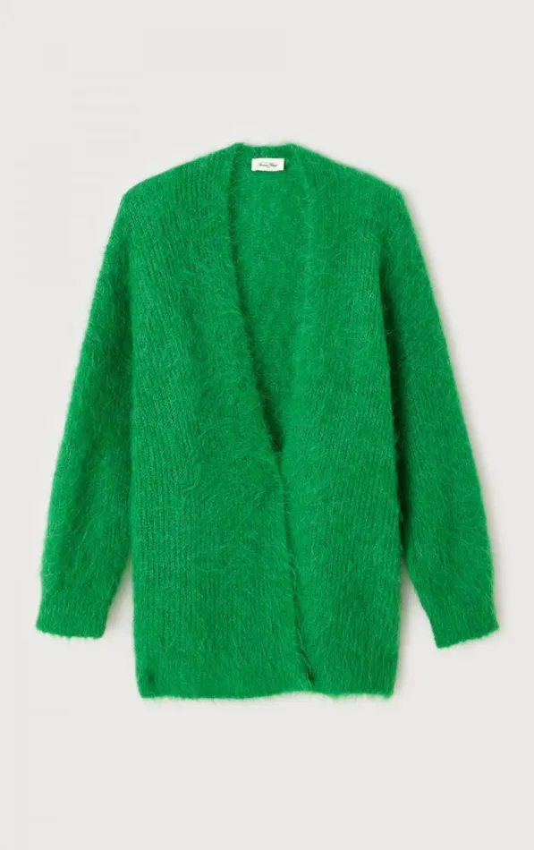 American Vintage Jumpers and Cardigans Women Cardigan Bymi Melange Clover American Vintage Jumpers and Cardigans Women Cardigan Bymi Melange Clover