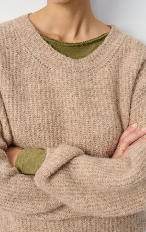 American Vintage Jumpers and Cardigans Women Jumper East Melange Beige American Vintage Jumpers and Cardigans Women Jumper East Melange Beige