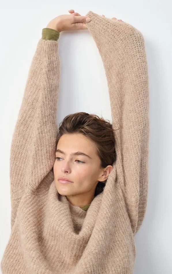 American Vintage Jumpers and Cardigans Women Jumper East Melange Beige American Vintage Jumpers and Cardigans Women Jumper East Melange Beige