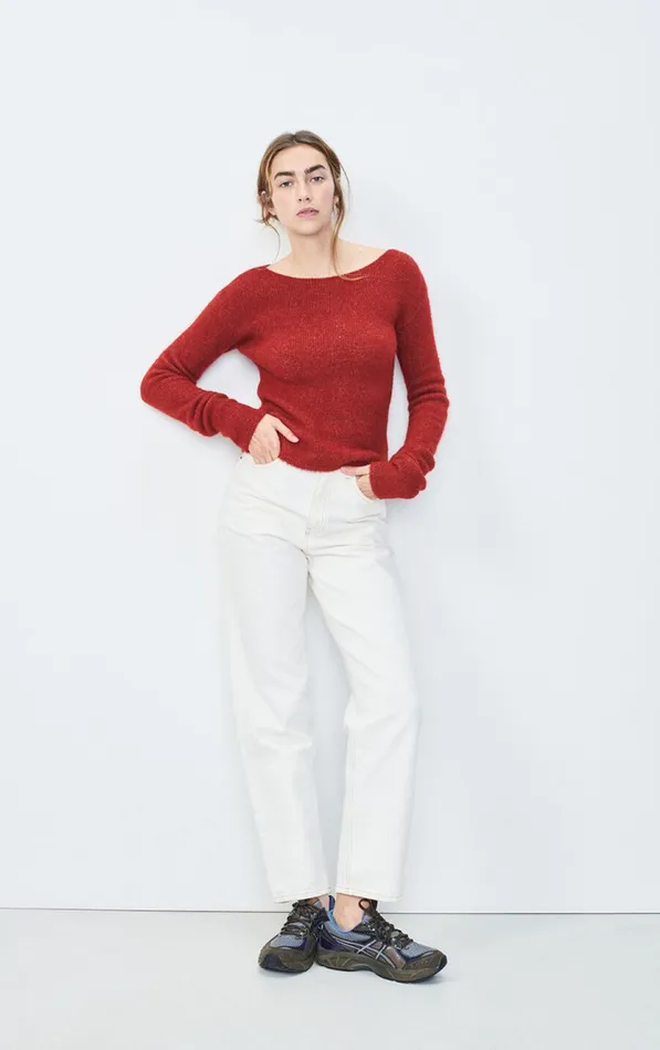 American Vintage Jumpers and Cardigans Women Jumper East Melange Burgundy