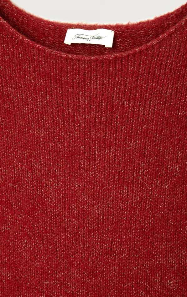 American Vintage Jumpers and Cardigans Women Jumper East Melange Burgundy American Vintage Jumpers and Cardigans Women Jumper East Melange Burgundy