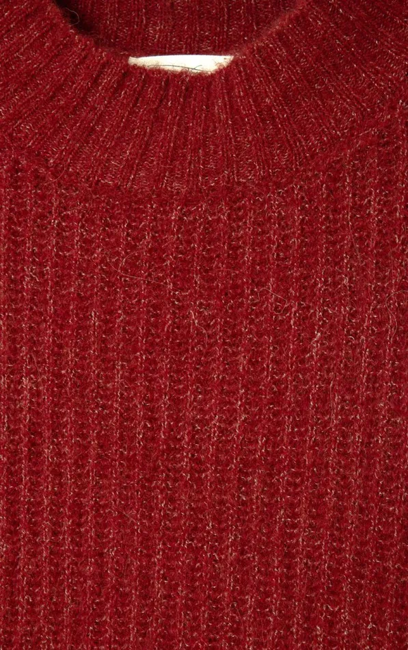 American Vintage Jumpers and Cardigans Women Jumper East Melange Burgundy American Vintage Jumpers and Cardigans Women Jumper East Melange Burgundy