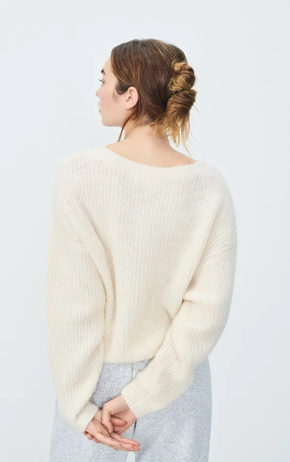 American Vintage Jumpers and Cardigans Women Jumper East Melange Pearl American Vintage Jumpers and Cardigans Women Jumper East Melange Pearl