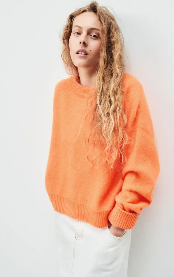 American Vintage Jumpers and Cardigans Women Jumper Vitow Fluorescent Carrot Melange