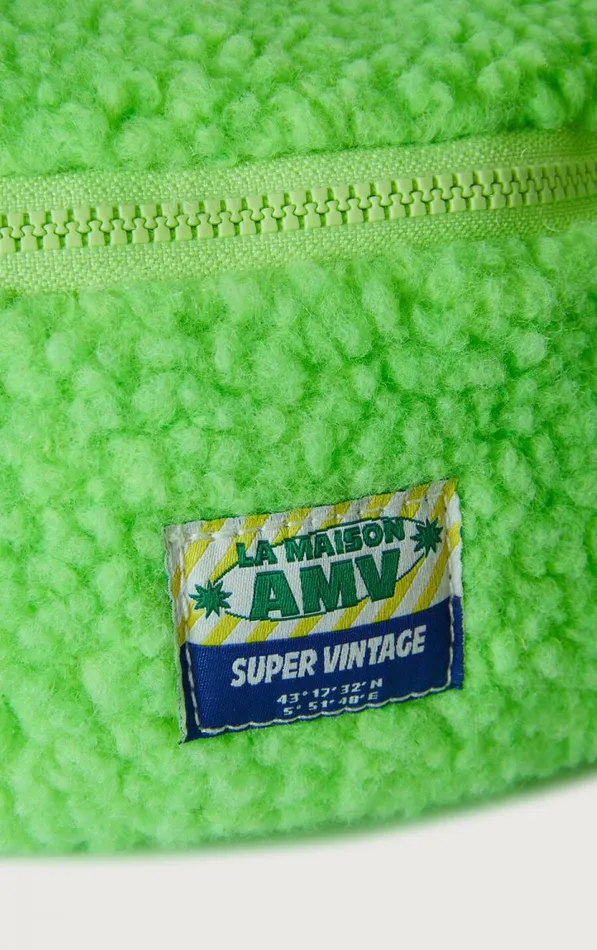 American Vintage Kids Fanny Pack Hoktown Melange Fluorescent Green