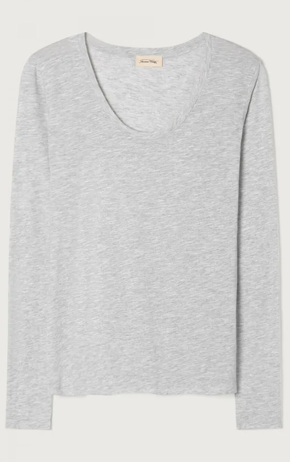 American Vintage Long Sleeve TShirts Women TShirt Jacksonville Polar Melange