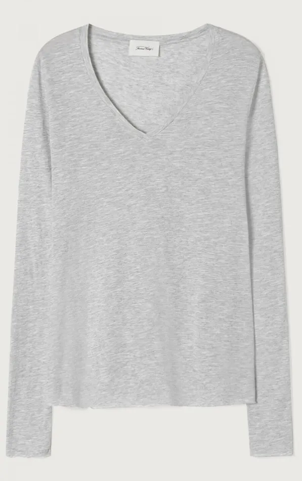American Vintage Long Sleeve TShirts Women TShirt Jacksonville Polar Melange