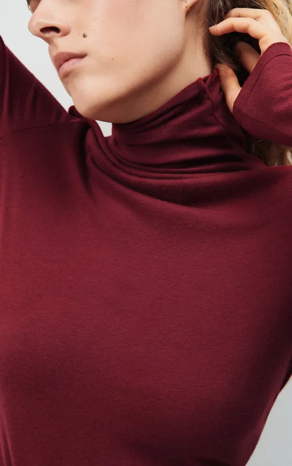 American Vintage Long Sleeve TShirts Women TShirt Ypawood Melange Berry American Vintage Long Sleeve TShirts Women TShirt Ypawood Melange Berry