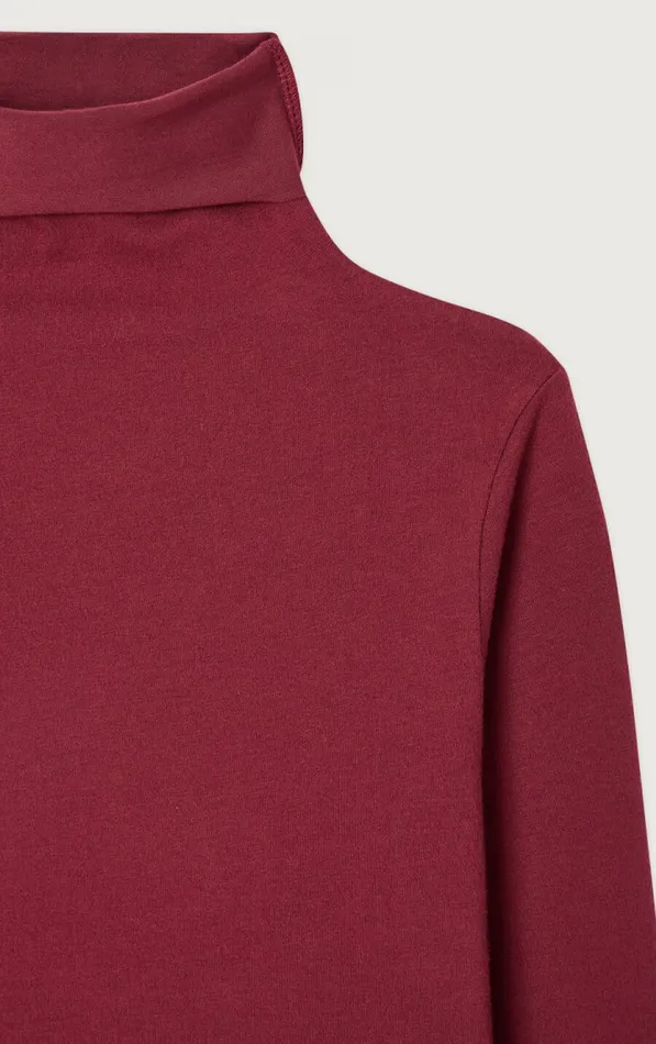American Vintage Long Sleeve TShirts Women TShirt Ypawood Melange Berry American Vintage Long Sleeve TShirts Women TShirt Ypawood Melange Berry