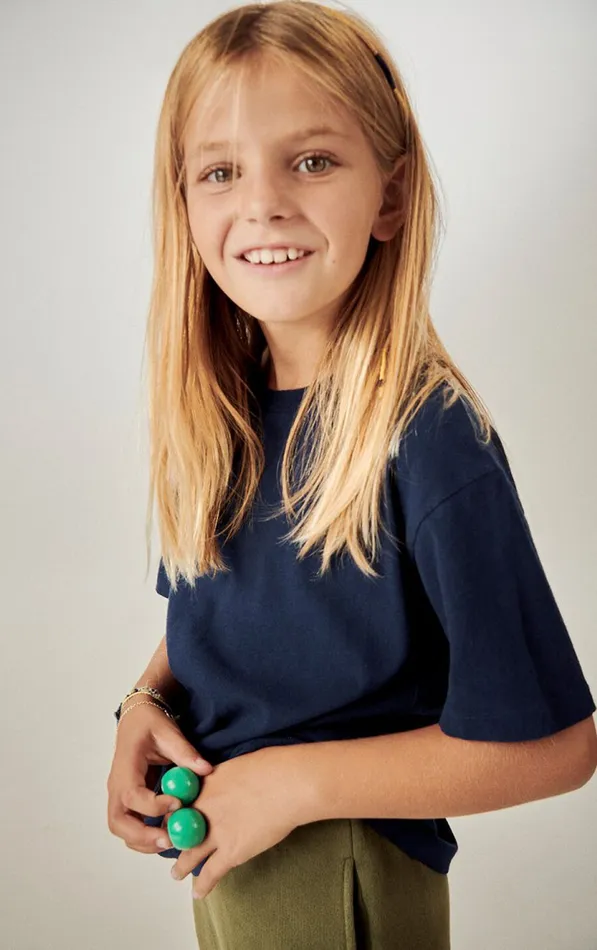 American Vintage Short Sleeve TShirts Kids TShirt Gamipy Navy Vintage