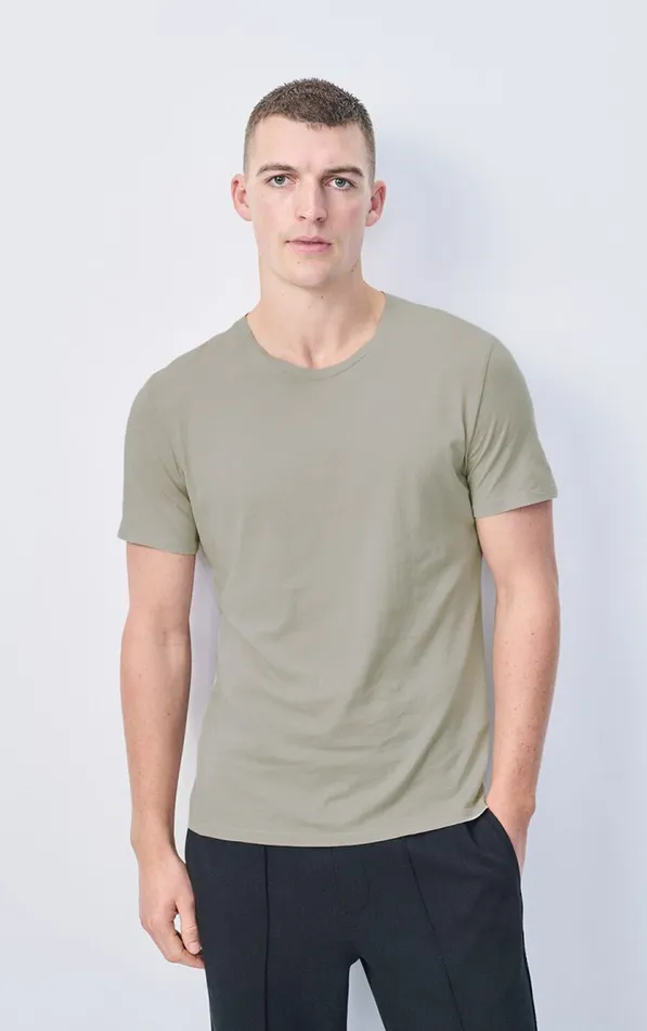American Vintage Short Sleeve TShirts Men TShirt Decatur Silver