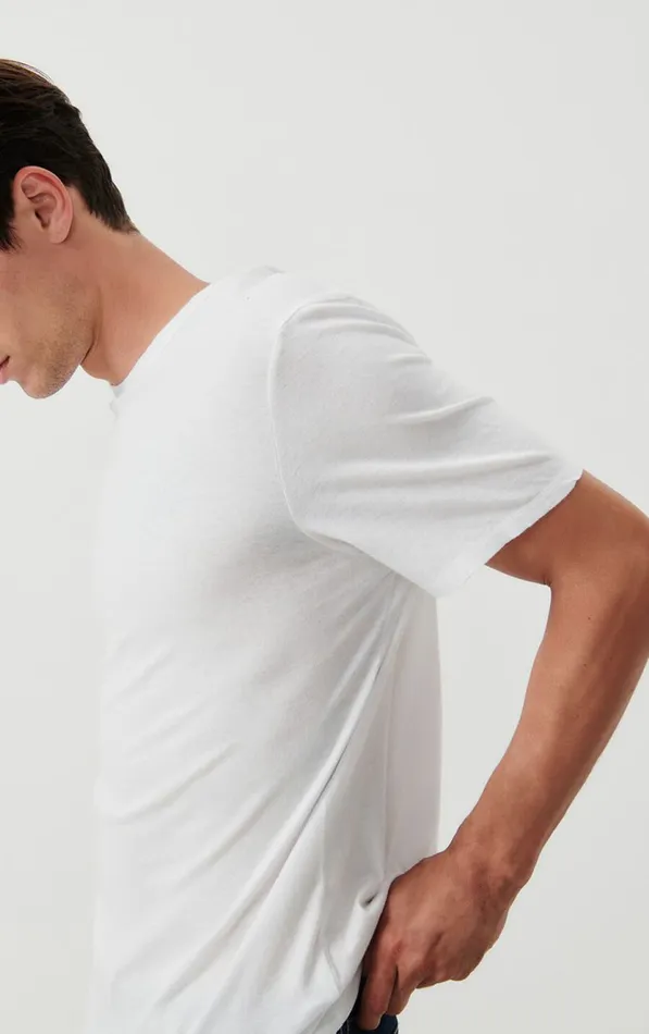 American Vintage Short Sleeve TShirts Men TShirt Fakobay White
