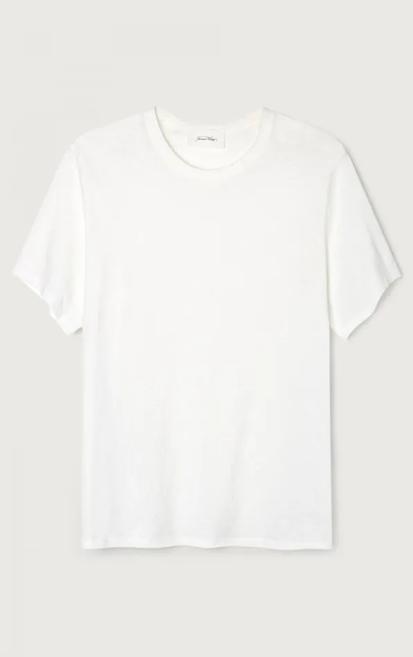 American Vintage Short Sleeve TShirts Men TShirt Fakobay White