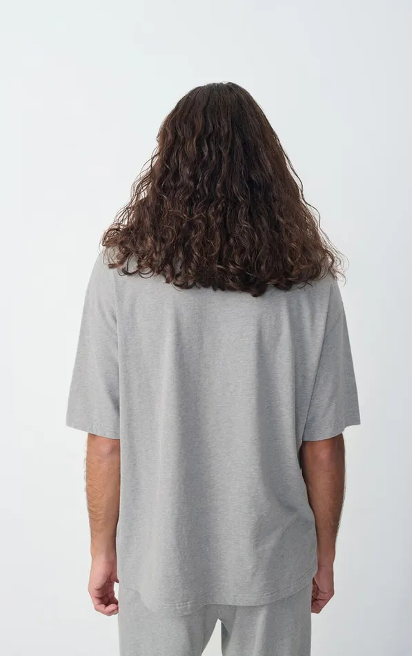 American Vintage Short Sleeve TShirts Men TShirt Fazy Heather Grey American Vintage Short Sleeve TShirts Men TShirt Fazy Heather Grey