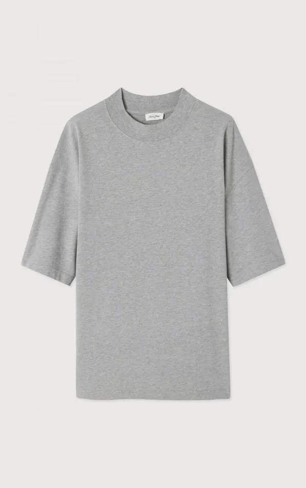 American Vintage Short Sleeve TShirts Men TShirt Fazy Heather Grey American Vintage Short Sleeve TShirts Men TShirt Fazy Heather Grey