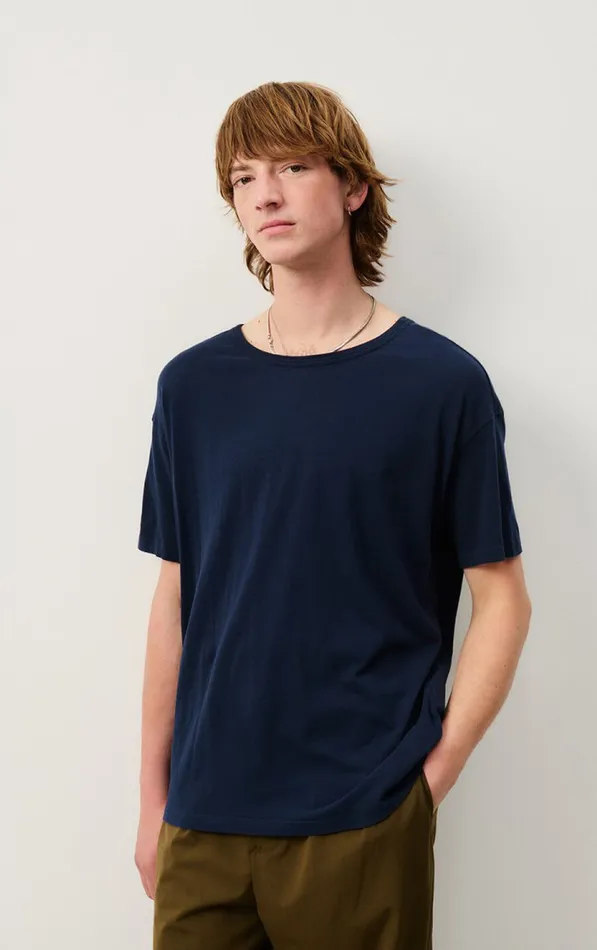 American Vintage Short Sleeve TShirts Men TShirt Gamipy Navy