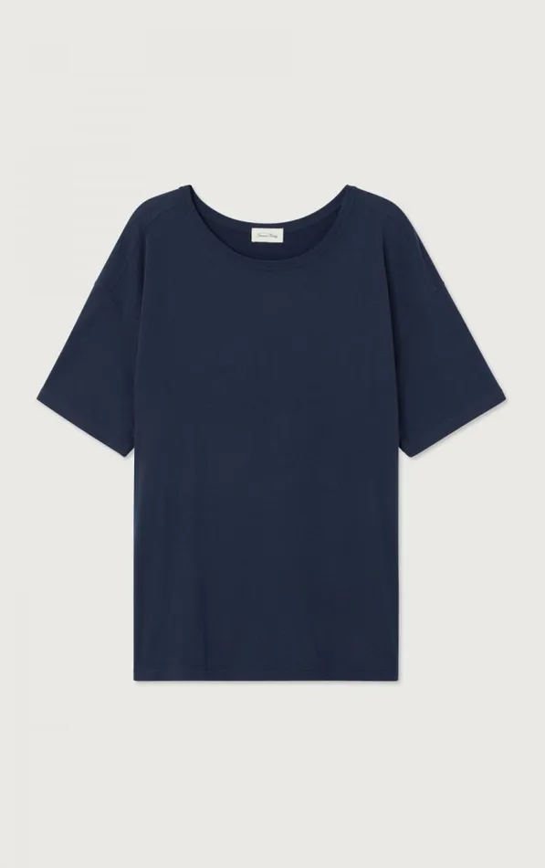 American Vintage Short Sleeve TShirts Men TShirt Gamipy Navy