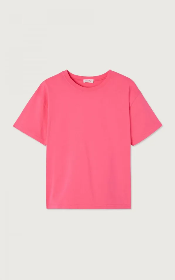 American Vintage Short Sleeve TShirts Women TShirt Fizvalley Fluo Pink American Vintage Short Sleeve TShirts Women TShirt Fizvalley Fluo Pink