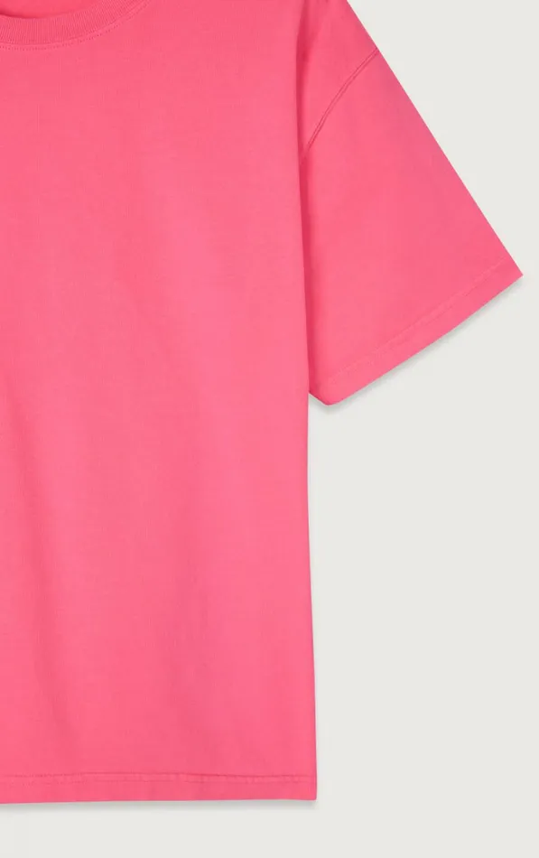 American Vintage Short Sleeve TShirts Women TShirt Fizvalley Fluo Pink American Vintage Short Sleeve TShirts Women TShirt Fizvalley Fluo Pink
