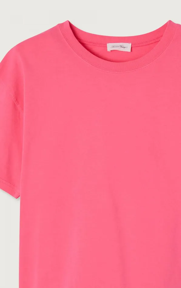 American Vintage Short Sleeve TShirts Women TShirt Fizvalley Fluo Pink American Vintage Short Sleeve TShirts Women TShirt Fizvalley Fluo Pink