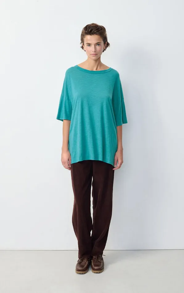 American Vintage Short Sleeve TShirts Women TShirt Jacksonville Emerald Melange American Vintage Short Sleeve TShirts Women TShirt Jacksonville Emerald Melange