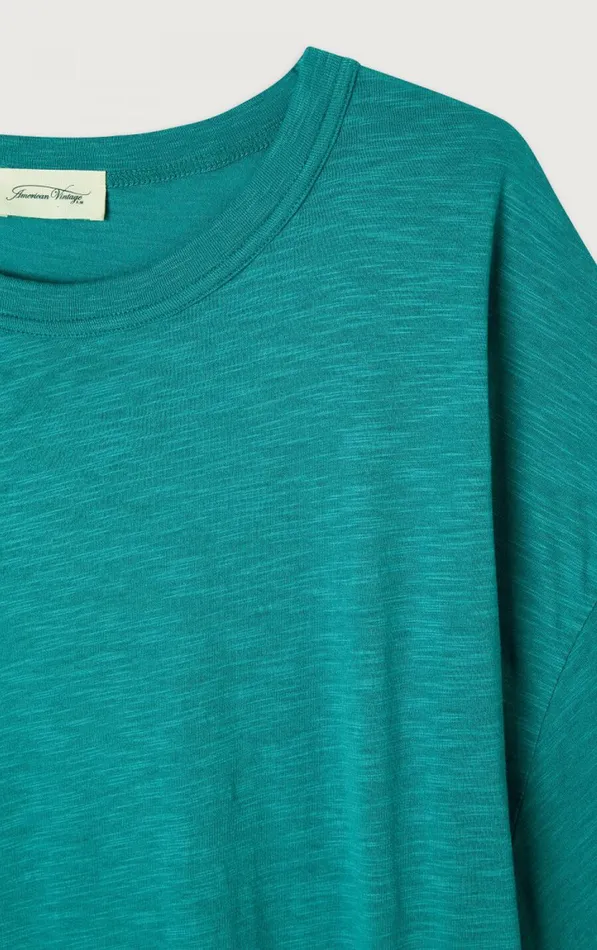 American Vintage Short Sleeve TShirts Women TShirt Jacksonville Emerald Melange American Vintage Short Sleeve TShirts Women TShirt Jacksonville Emerald Melange
