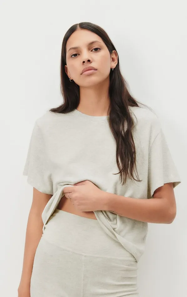 American Vintage Short Sleeve TShirts Women TShirt Ypawood Heather Grey
