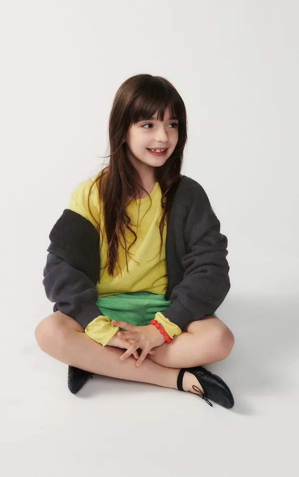 American Vintage Sweatshirts Kids Hoodie Doven Overdyed Carbon