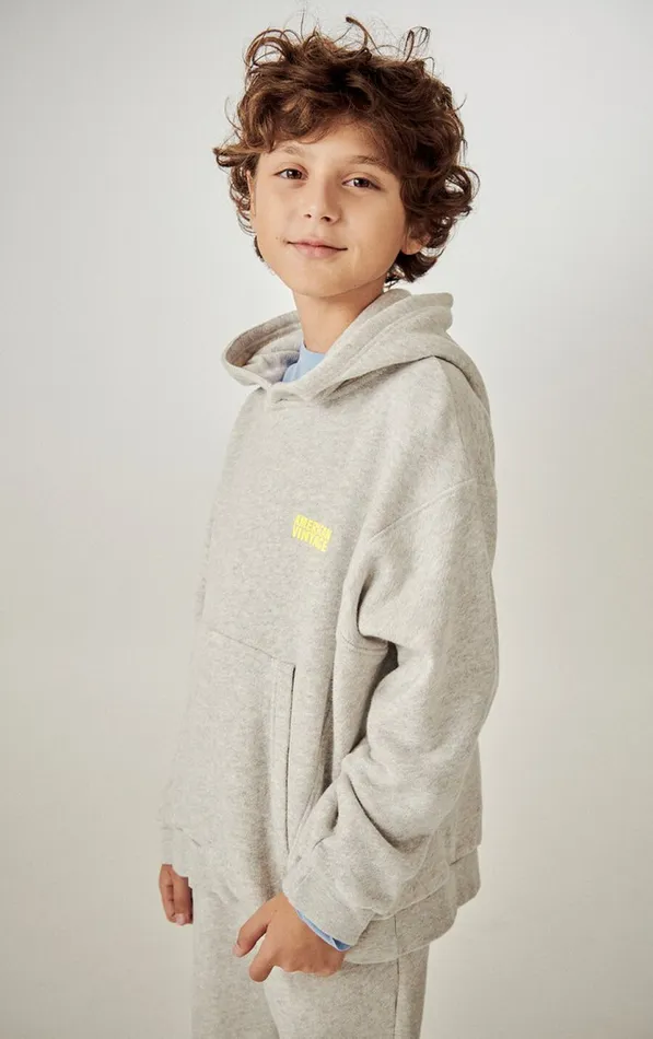 American Vintage Sweatshirts Kids Hoodie Kodytown Polar Melange