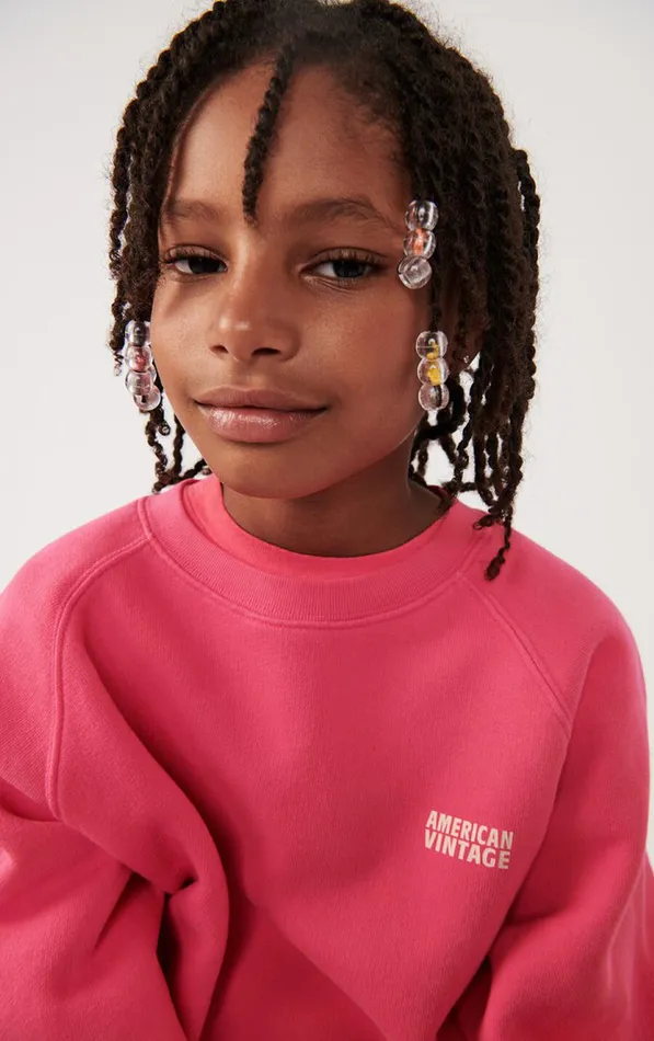 American Vintage Sweatshirts Kids Sweatshirt Izubird Fluorescent Hortensia American Vintage Sweatshirts Kids Sweatshirt Izubird Fluorescent Hortensia